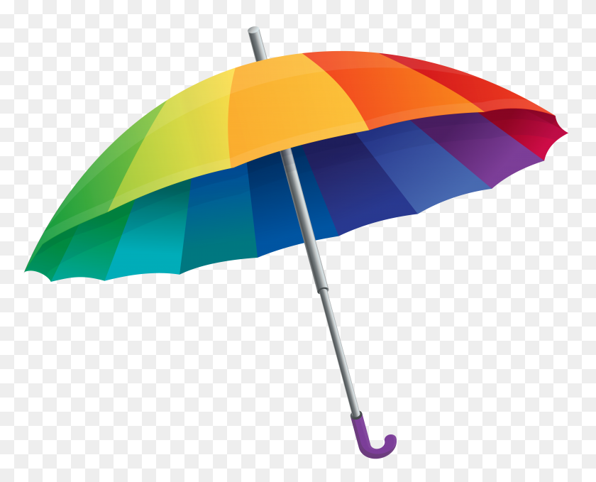 6255x4964 Rainbow Umbrella Png Clipart - Umbrella Clipart PNG