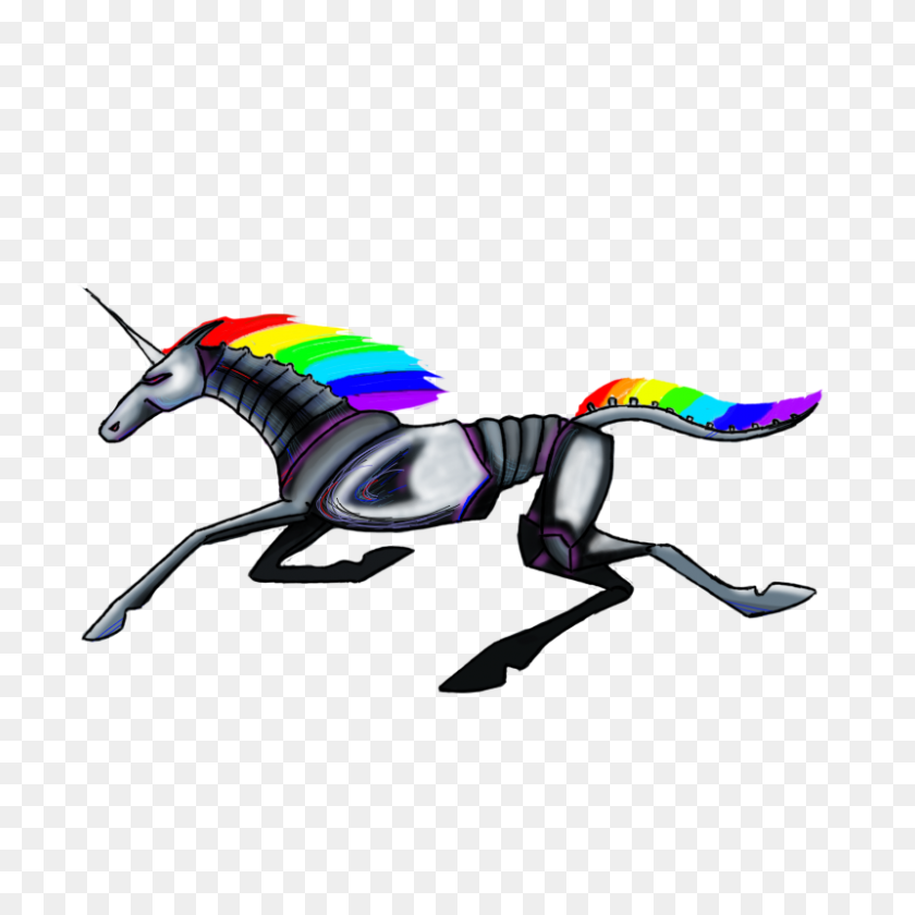 800x800 Rainbow Unicorn - Rainbow Unicorn Clipart