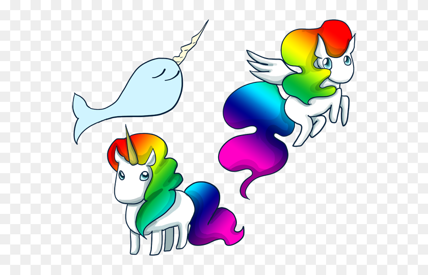 600x480 Rainbow Unicorn Cute - Rainbow Unicorn Clipart