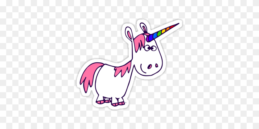 375x360 Rainbow Unicorn Cute - Unicorn Horn Clipart