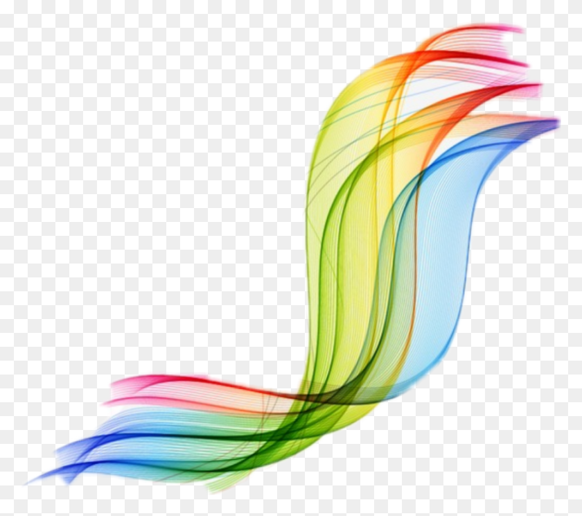 870x763 Rainbow Vector Swirl Swoosh - Swoosh PNG