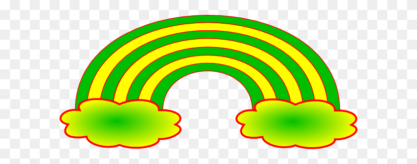 600x271 Rainbow With Clouds Clip Art - Rainbow With Clouds Clipart