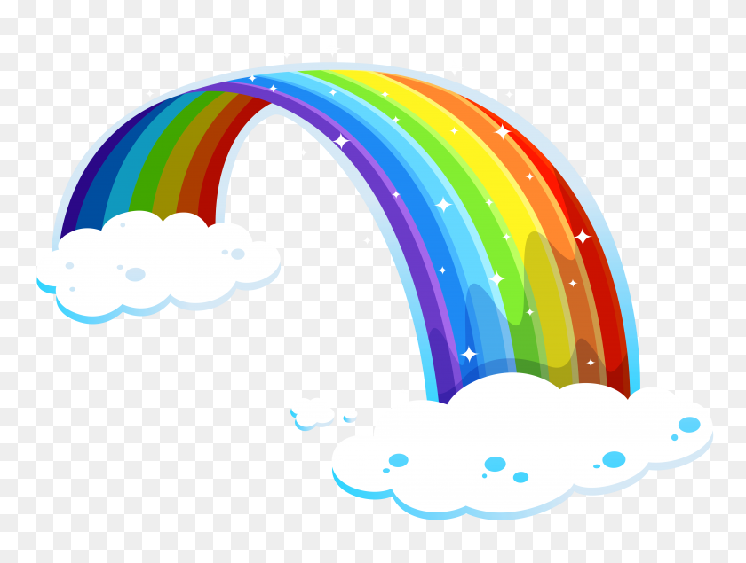 5068x3737 Arco Iris Con Nubes Png - Cielo Png