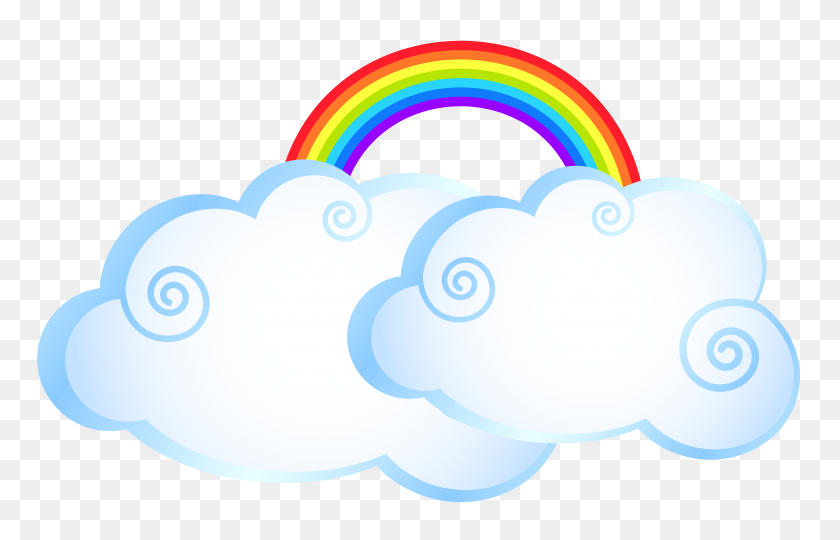 8000x4925 Rainbow With Clouds Transparent Png Clip Art Gallery - Rainbow Cloud Clipart