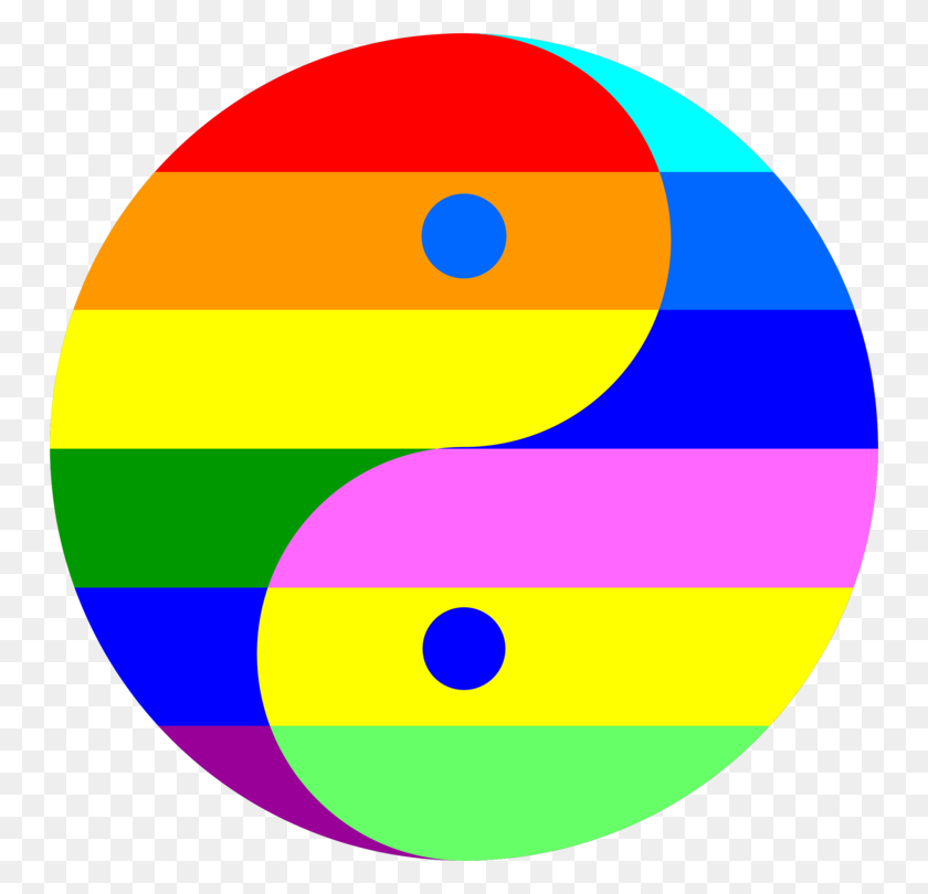 750x750 Rainbow Yin And Yang Complementary Colors Computer Icons Free - Opposites Clipart