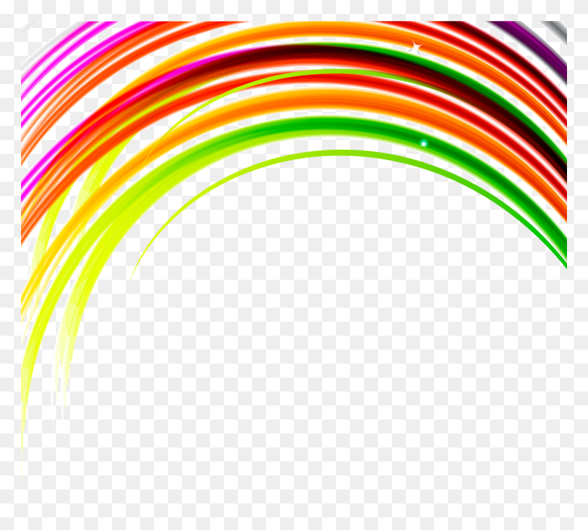 1280x1146 Rainbowheader - Радужная Линия Png