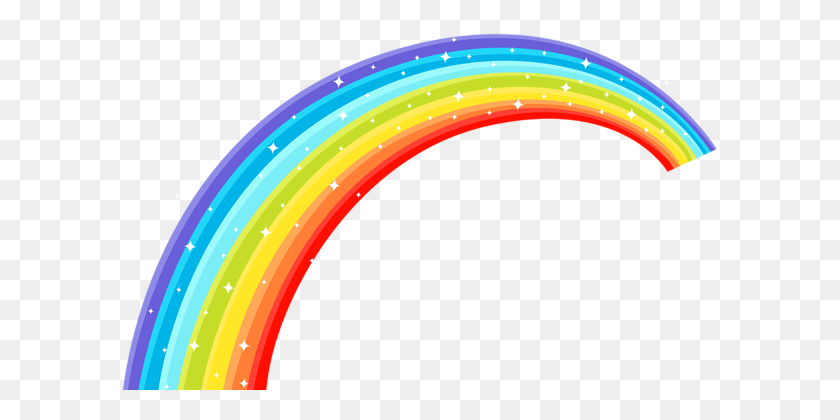 600x360 Rainbows Clip Art, Rainbow - Rainbow Line PNG