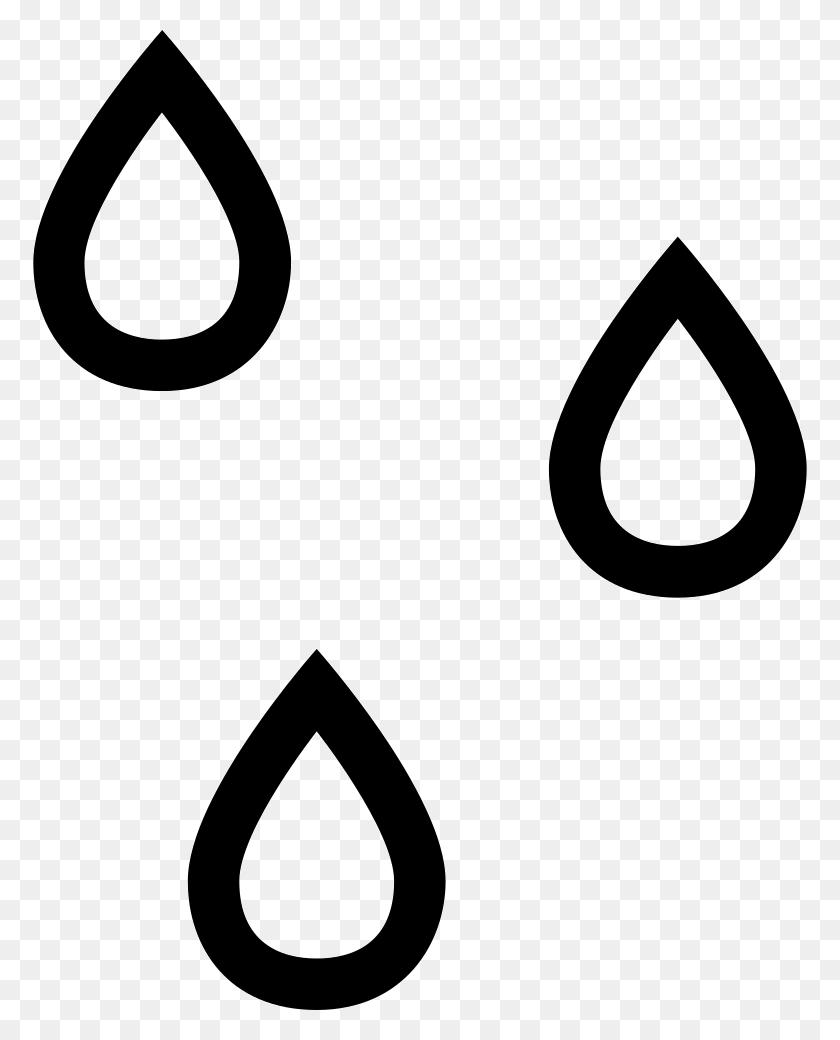 774x980 Raindrops Outlines Weather Symbol Of Water Drops Png Icon Free - Rain Drops PNG