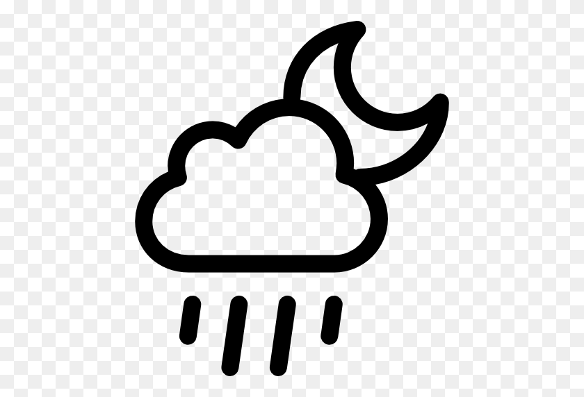 512x512 Rainy Icon - Dark Clouds PNG