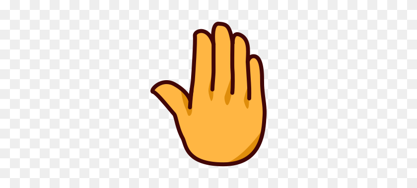 320x320 Raised Back Of Hand Emojidex - Back Of Hand PNG