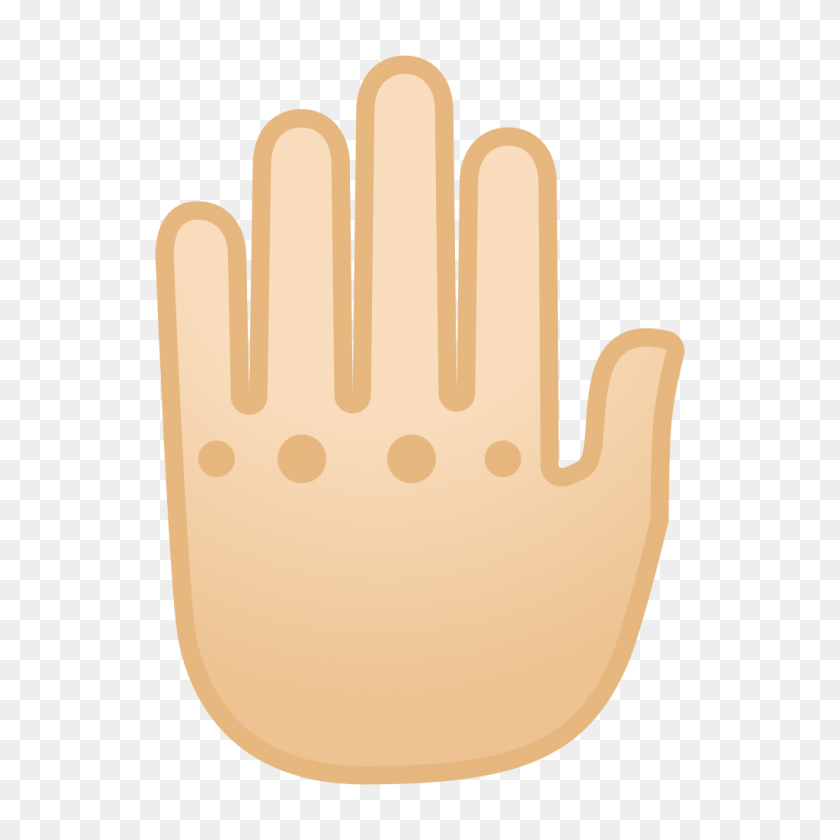 1024x1024 Raised Back Of Hand Light Skin Tone Icon Noto Emoji People - Back Of Hand PNG