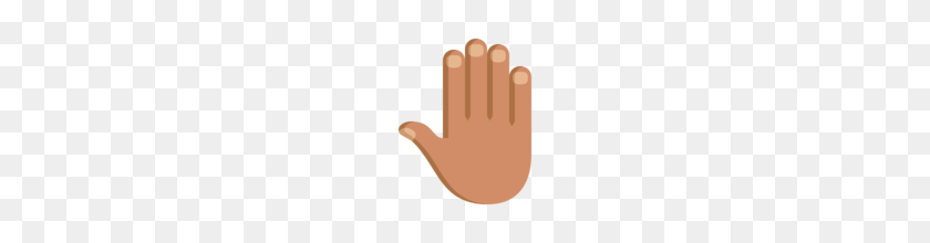 160x160 Поднятая Тыльная Сторона Руки Среднего Оттенка Кожи Emoji На Emojione - Тыльная Сторона Руки Png