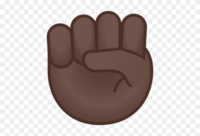 512x512 Raised Fist Dark Skin Tone Emoji - Fist Emoji PNG