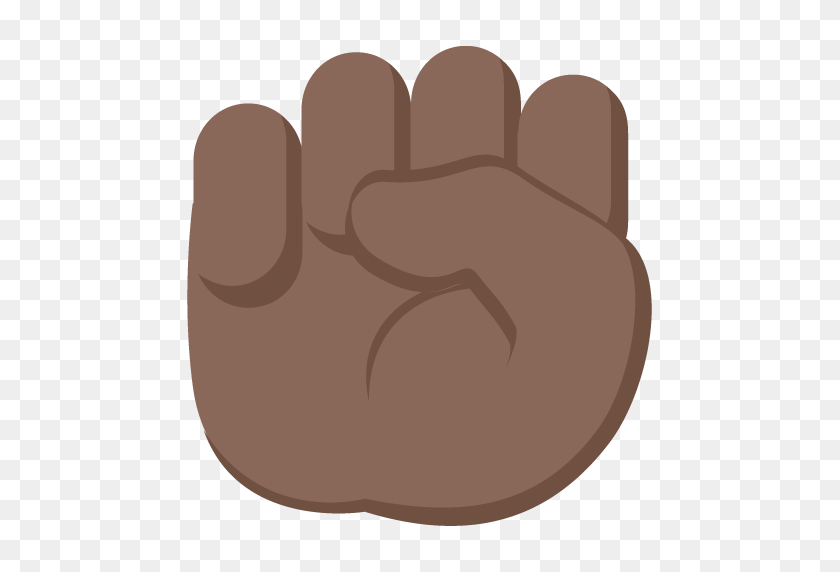 512x512 Raised Fist Dark Skin Tone Emoji Emoticon Vector Icon Free - Raised Fist Clip Art