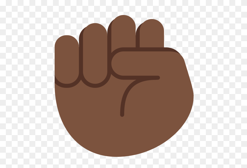 512x512 Raised Fist Emoji With Dark Skin Tone Meaning And Pictures - Fist Emoji PNG