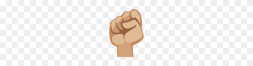 160x160 Raised Fist Medium Light Skin Tone Emoji On Facebook - Fist Emoji PNG