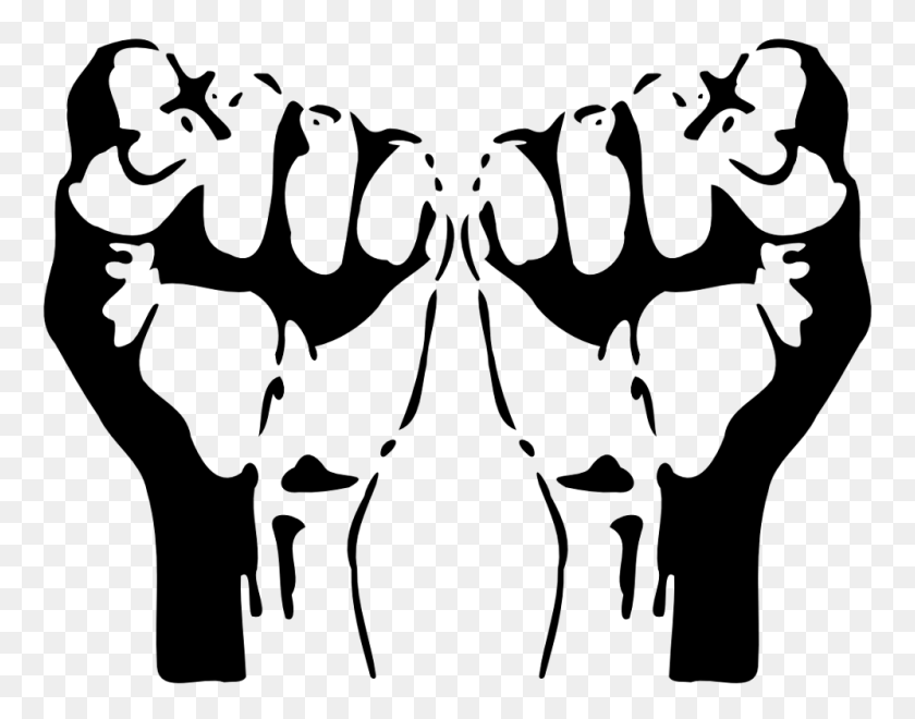 997x768 Raised Fist Olympics Black Power Salute Clip Art - Black Fist Clipart
