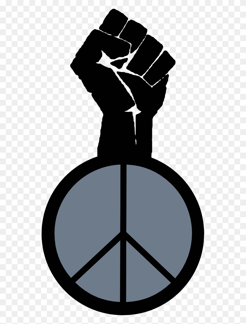 555x1044 Raised Fist Peace Clip Art - Black Fist Clipart