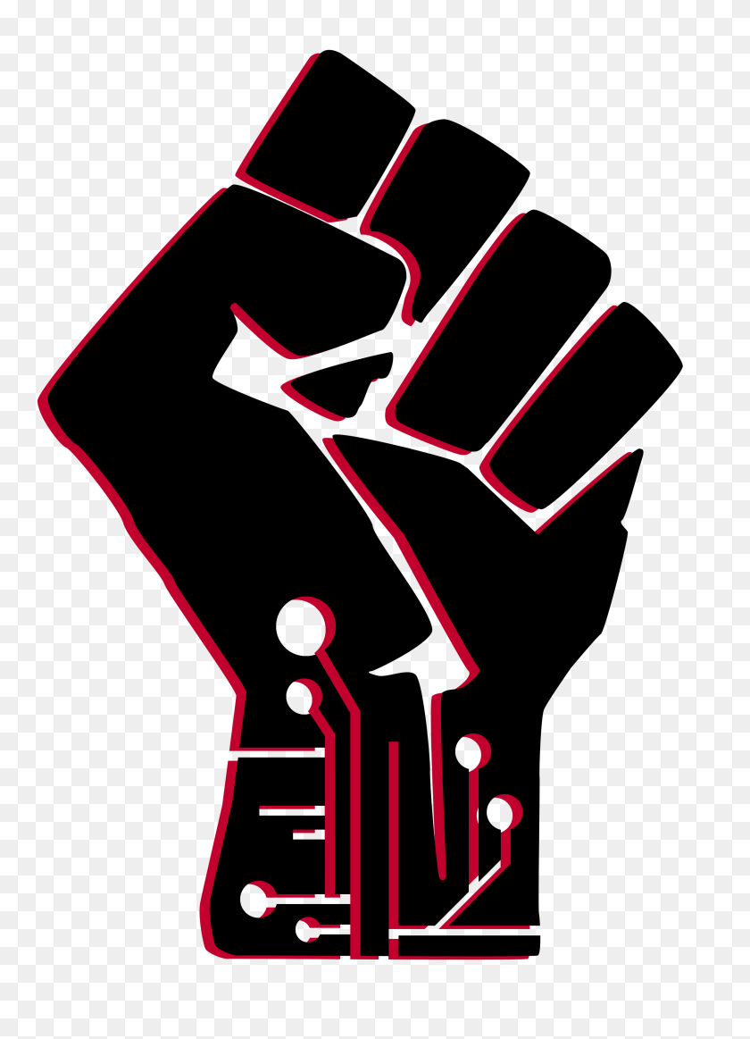 Raised Fist Revolution Clip Art - Black Power Fist Clipart - FlyClipart