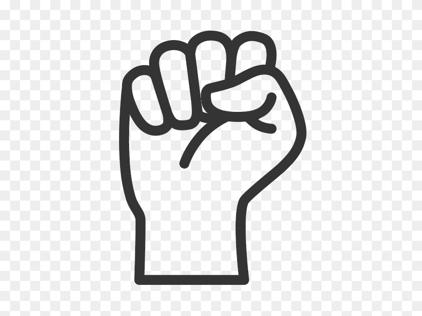 570x570 Raised Fist Symbol Clip Art - Black Power Fist Clipart