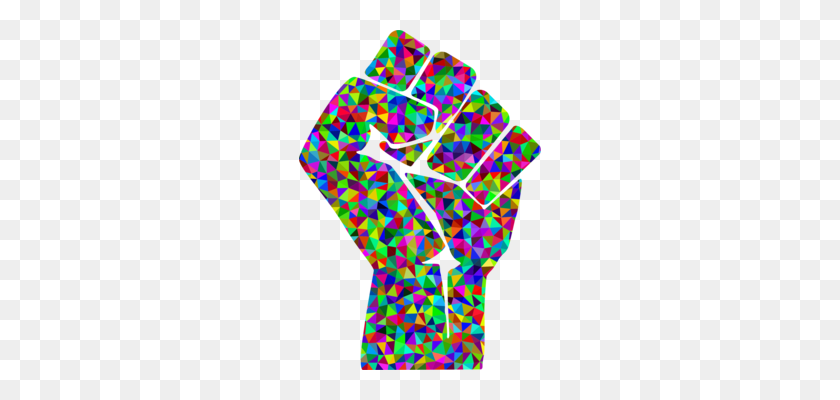 242x340 Raised Fist United States Black Power African American Civil - Civil Rights Movement Clipart