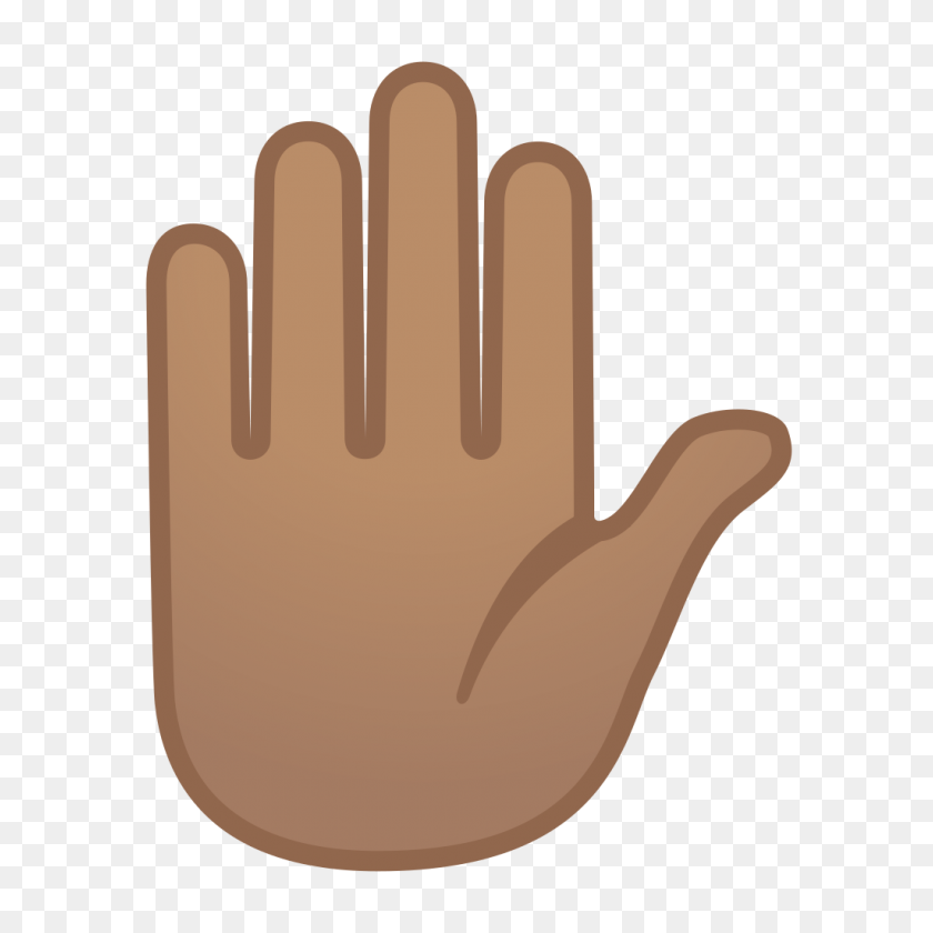 1024x1024 Raised Hand Medium Skin Tone Icon Noto Emoji People Bodyparts - Raised Hands PNG
