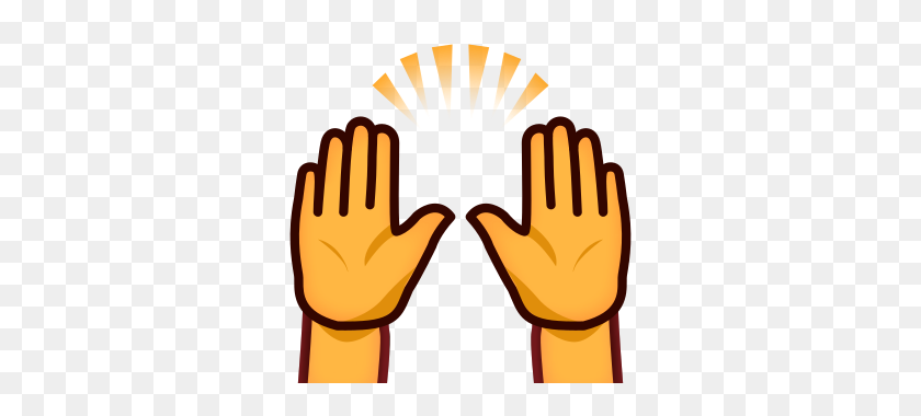 320x320 Поднятые Руки Emojidex - Поднятые Руки Png