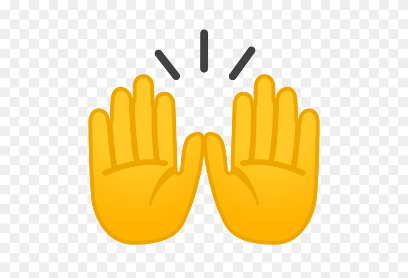 512x512 Levantando Las Manos Emoji - Manos Levantadas Png