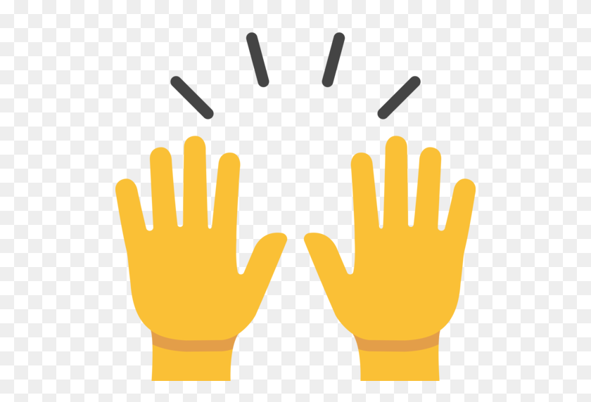 512x512 Raising Hands Emoji - Hand Emoji PNG