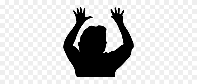 300x299 Raising Hands Silhouette Png, Clip Art For Web - High Five Hand Clipart