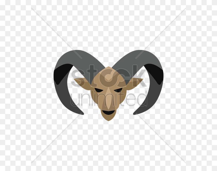 600x600 Ram Head Vector Image - Goat Head PNG