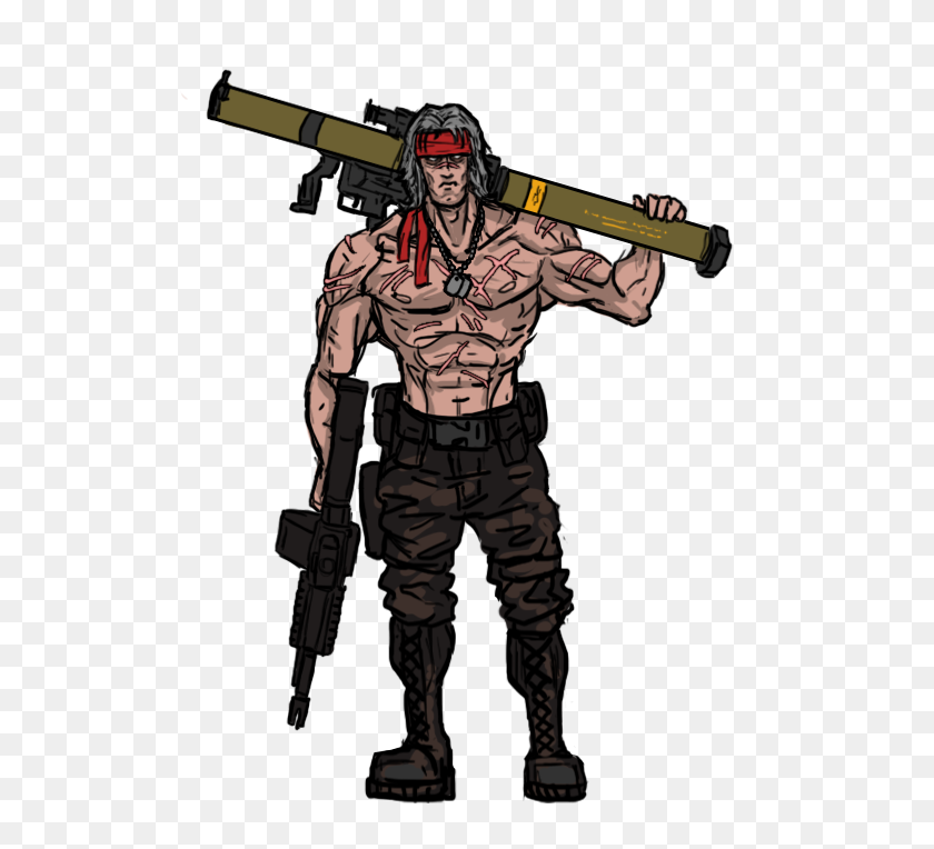 520x704 Rambo Sketch - Rambo PNG