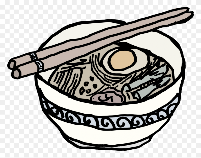 971x750 Ramen Japanese Cuisine Instant Noodle Drawing Computer Icons Free - Ramen PNG