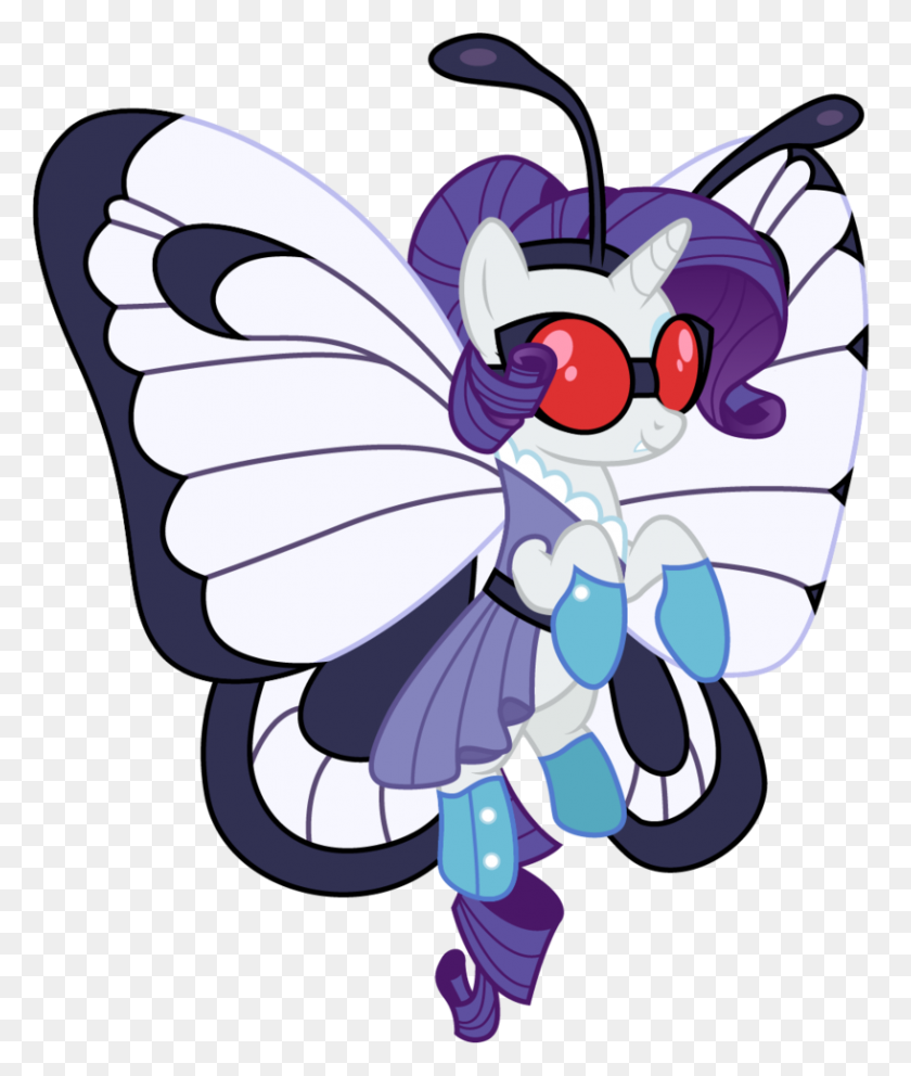 817x977 Rarity As Butterfree - Butterfree PNG