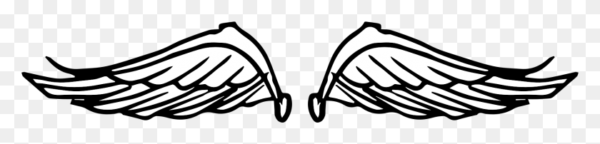1708x313 Raseone Wings Doodle Iconos Png - Doodle Png