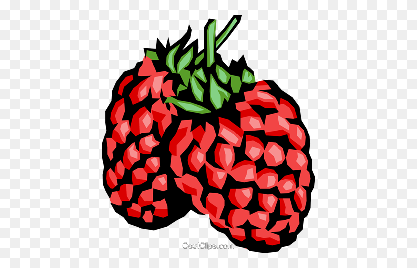 430x480 Raspberries Royalty Free Vector Clip Art Illustration - Raspberry Clipart