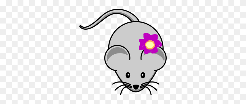 298x294 Rat With Flower Clip Art - Rat Clipart