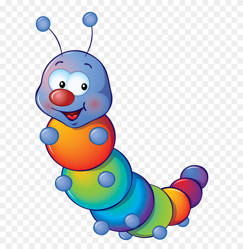 613x800 Raupe Colo Insect Clip Clipart - Cute Caterpillar Clipart