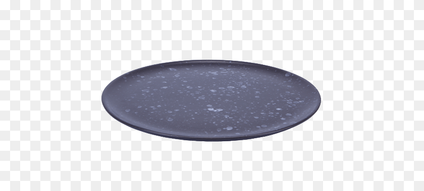 450x320 Raw Dinner Plate Black Spotted - Dinner Plate PNG