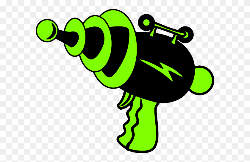 600x485 Ray Gun Verde Y Negro Sin Sombra Png, Clipart For Web - No Clipart