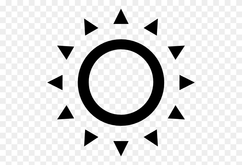 512x512 Rays, Interface, Day, Daylight, Sunny, Weather, Star, Circle, Sun Icon - Sun Rays Clipart Black And White