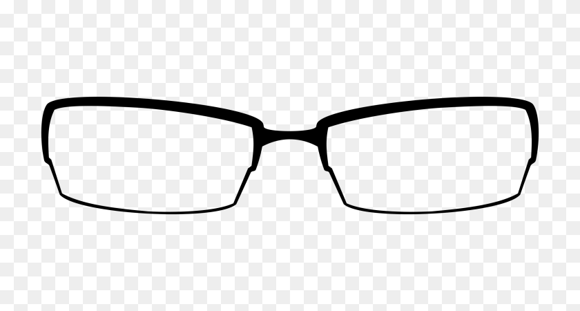 2400x1200 Reading Glasses Clipart - Sunglasses Black And White Clipart