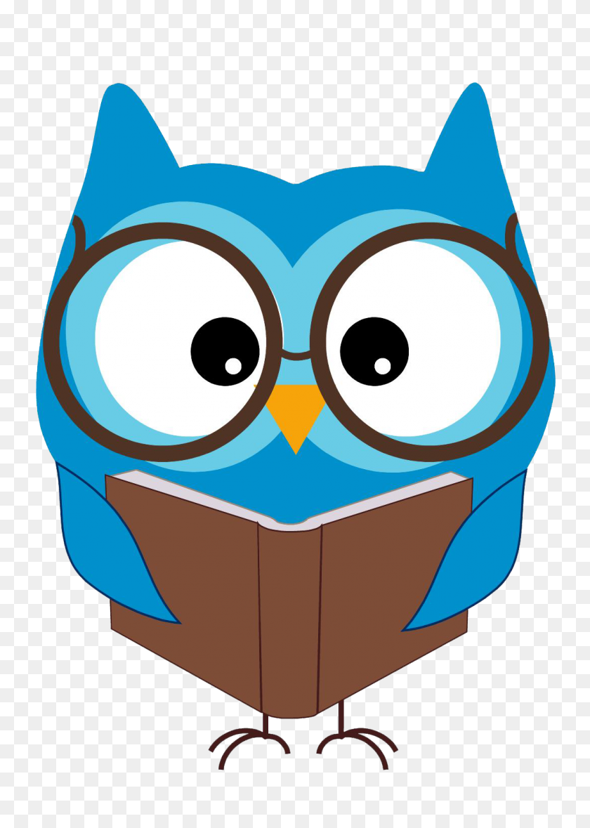 1088x1561 Reading Owl Clipart - Reading Log Clipart