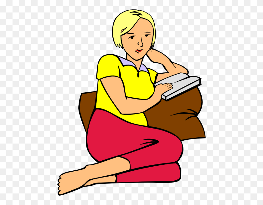 474x597 Reading Woman Clip Art - Person Reading Clipart