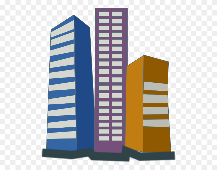 552x598 Real Estate High Rise Buildings Clip Art - Tall Building Clipart