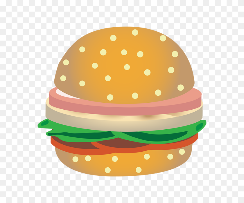 640x640 Realistic Burger Vector Png, Realistic Burger, Realistic, Burger - Yellow Dot PNG