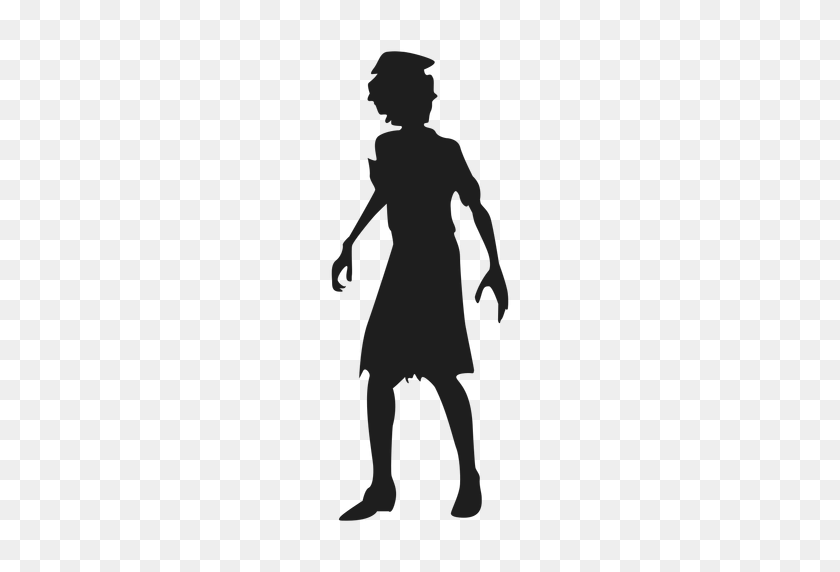 512x512 Reanimated Zombie Silhouette - Zombie Silhouette PNG