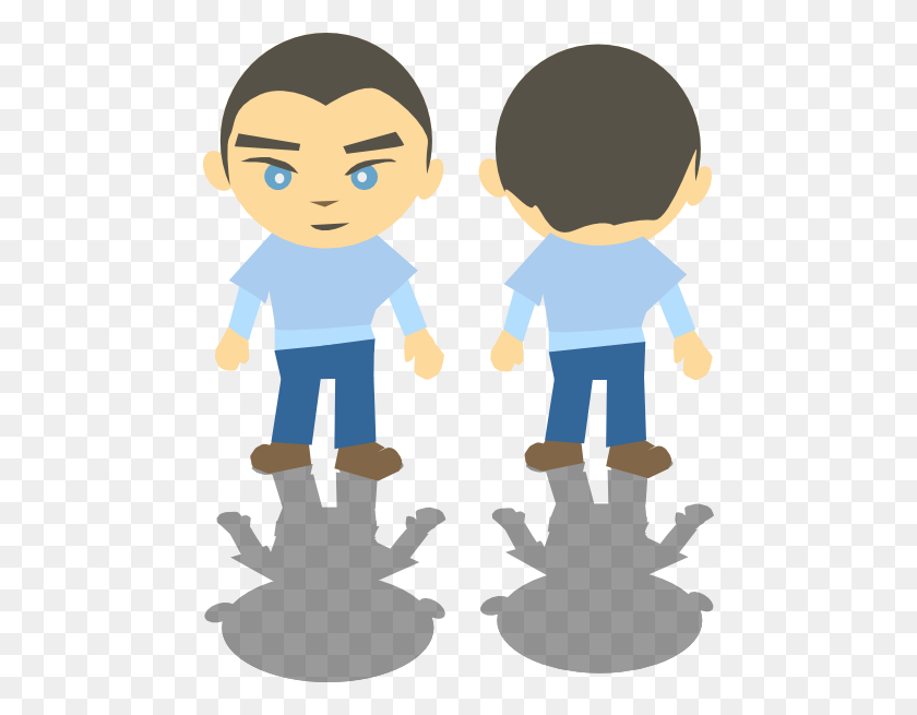 468x595 Rear Clipart Boy Looking - Penny Clipart