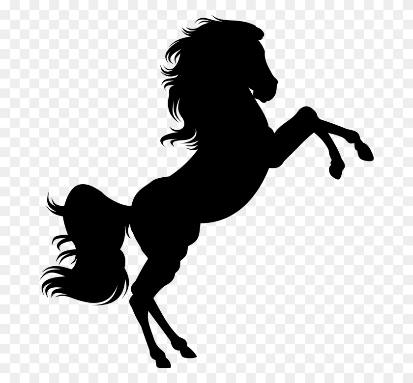 680x720 Rearing Horse Silhouette Clipart - Number 7 Clipart