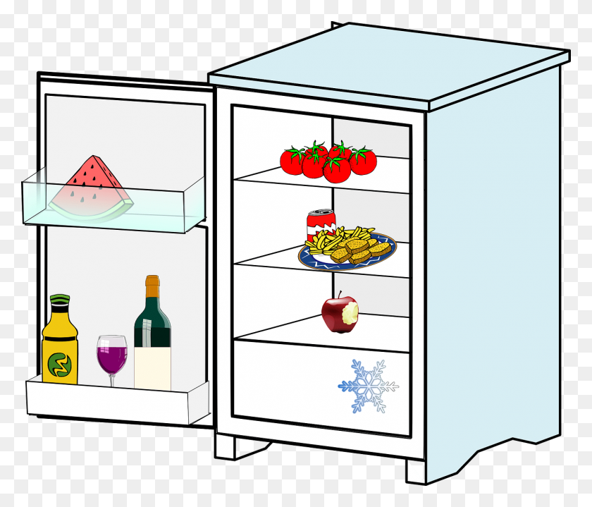 1280x1082 Reasons You Need A Mini Fridge In Your Dorm Room - Refrigerator Cleaning Clip Art